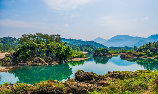 山水风光 山水画 狮子岩