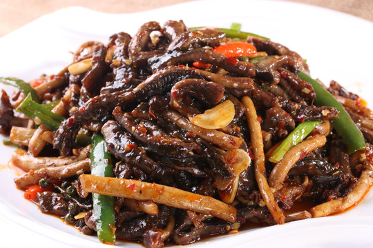 茶樹菇炒鱔絲