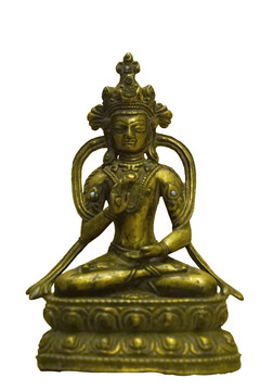 藏传佛教文物 不空成就佛铜像