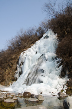 冰瀑 冰水 冰柱 瀑布