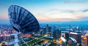 鸟瞰南昌城市夜景