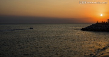 海岛夕阳