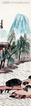 齊白石 豬