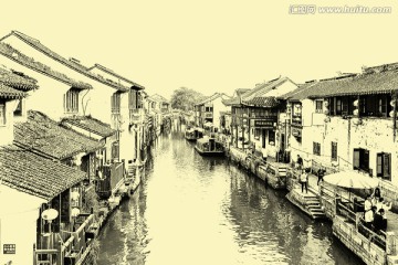 江南古鎮(zhèn)線描（未分層）