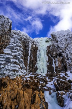 冰瀑 昆明轿子雪山