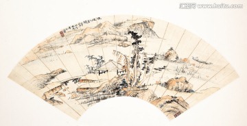 扇子中國畫高清