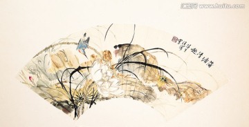 扇子中國(guó)畫高清
