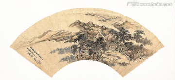 扇子中國畫高清