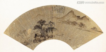扇子中國畫高清
