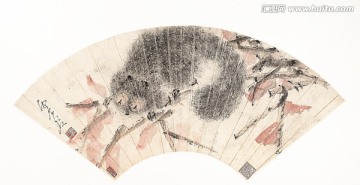 扇子中國畫高清