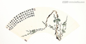 扇子中國畫高清