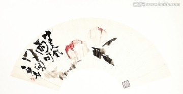 扇子中國畫高清