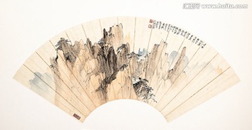 扇子中國畫高清