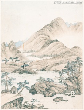 清 蕭云從 山水冊頁高清圖