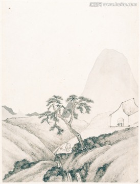 清 蕭云從 山水冊頁高清圖