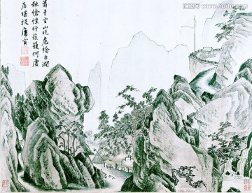 明 唐寅 潯陽(yáng)八景圖卷