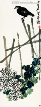 菊花 花鳥