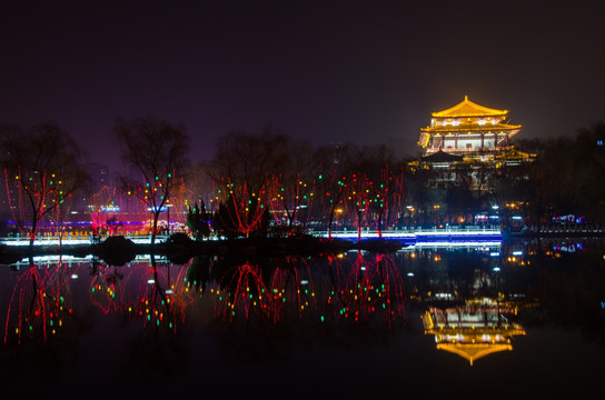 紫云楼 大唐芙蓉园 夜景