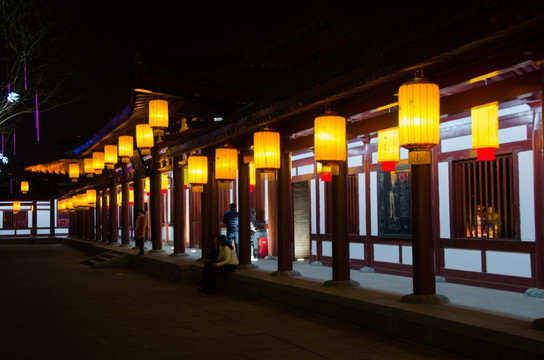 廊燈 唐朝 夜景