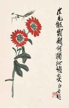 鮮花與蜻蜓