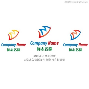 M字母logo设计