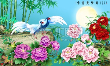 白鷴 富貴雙賢圖