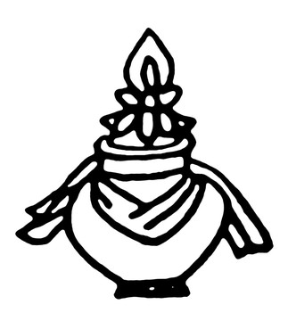 藏傳佛教造像素材 法器 蓮花瓶