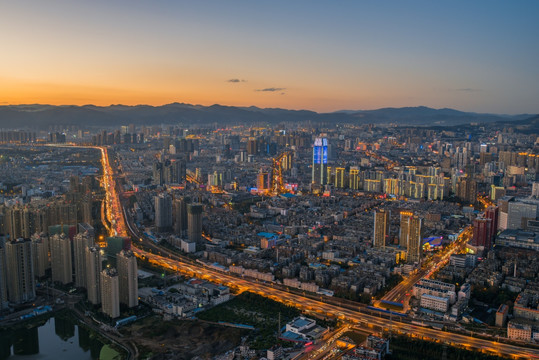 云南昆明城市夜景