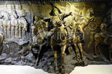 成吉思汗蒙古骑兵雕塑