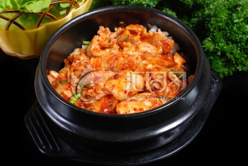 泡菜五花肉拌飯