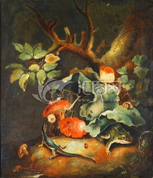 古典花卉靜物油畫(huà)