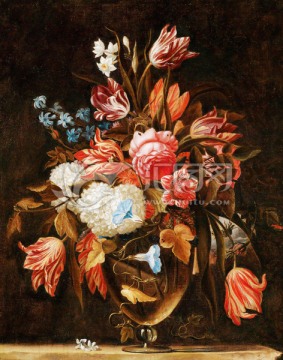 古典花卉静物油画