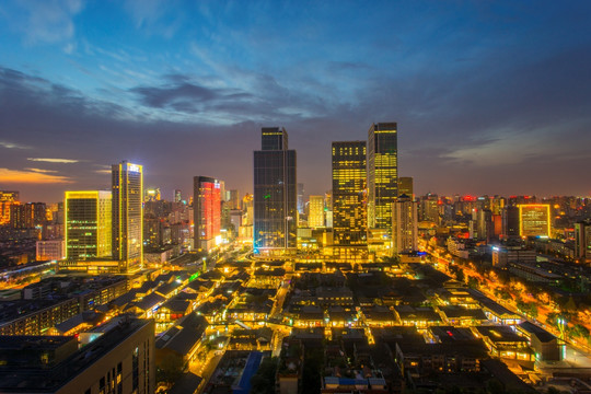 成都 太古里 鸟瞰 全景 夜景