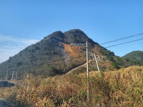 山 山头 秋草