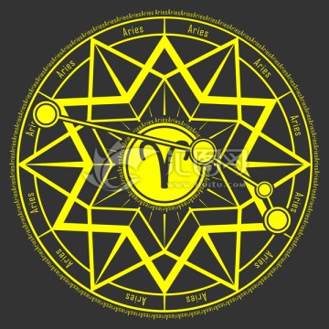 白羊座星圖魔法陣