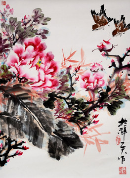原創(chuàng)寫意牡丹