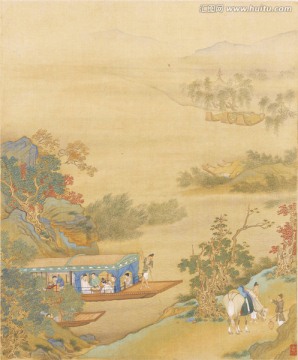 高清明代仇英 潯陽琵琶