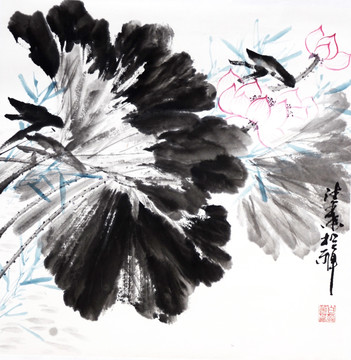 原創(chuàng)寫意荷花