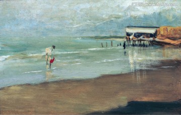 华金索罗拉 海岸抽象油画