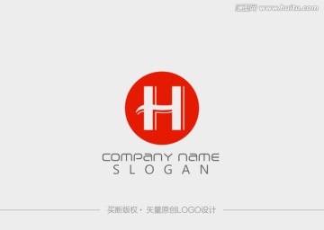 H字母标志logo