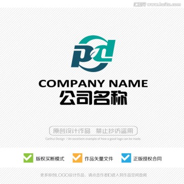 Pd字母 LOGO设计