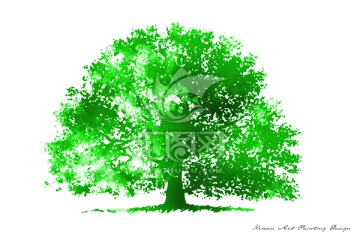 绿色生命树装饰画