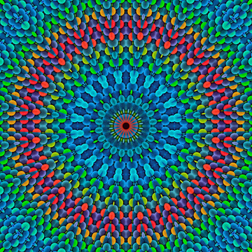 拼花花型 立體背景