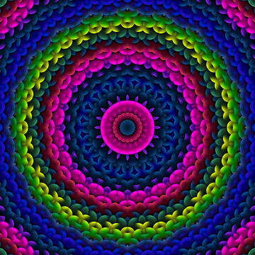拼花花型 立體背景
