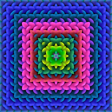 拼花花型 立體背景