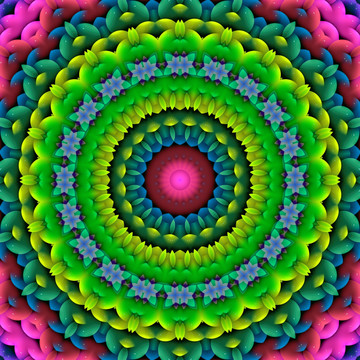 拼花花型 立體背景