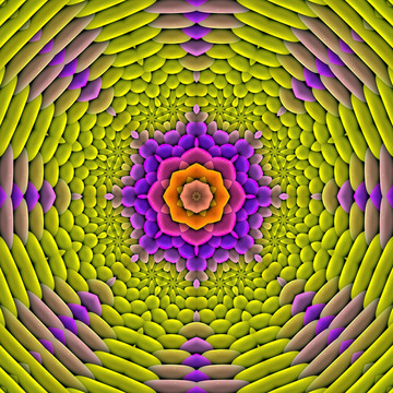 拼花花型 立體背景