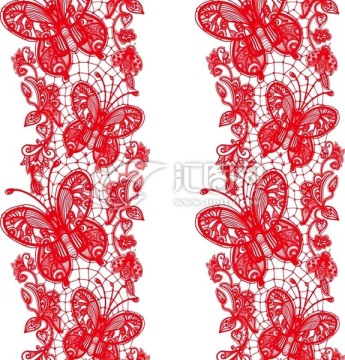 蝴蝶 蕾絲花邊