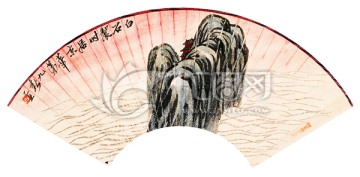中國水墨國畫扇面