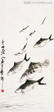 齊白石魚蝦高清作品